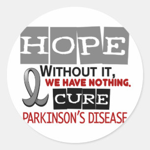 Pegatina Redonda Enfermedad de Parkinson HOPE 2