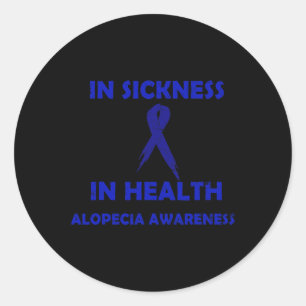 Pegatina Redonda Enfermedad En La Salud - Apoyar La Conciencia Sobr