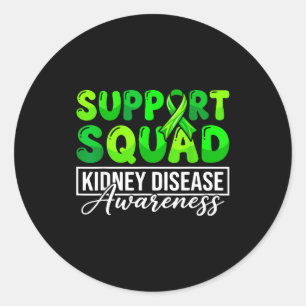 Pegatina Redonda enfermedad renal conciencia apoyo escuadrón enferm