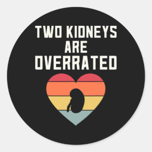 Pegatina Redonda Enfermedad renal Conciencia Enfermedad trasplante
