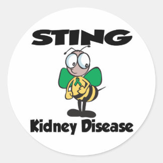 Pegatina Redonda Enfermedad renal STING
