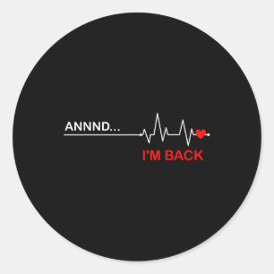 Pegatina Redonda Enfermedades Coronarias De Corazón Abierto Arteria