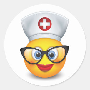 Pegatina Redonda Enfermera
