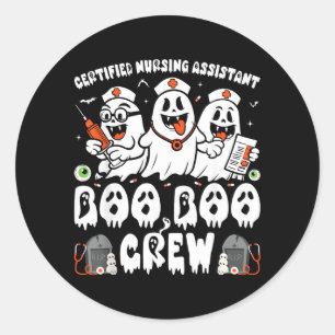 Pegatina Redonda enfermera certificada Halloween Ghost CNA