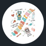 Pegatina Redonda Enfermera de la Escuela de Sonógrafos Tecnológicos<br><div class="desc">Estudiante de enfermería de la escuela de sonografía de ultrasonido _1</div>