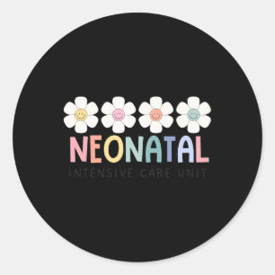 Pegatina Redonda Enfermera Nicu Enfermera De Enfermería Intensiva N