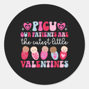 Pegatina Redonda Enfermera Picu San Valentín Enfermería Picu Día de