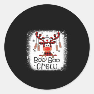 Pegatina Redonda Enfermera Regalo Boo Boo Crew