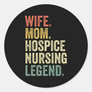 Pegatina Redonda Enfermeras De Hospicio Para Enfermeras De Hospicio