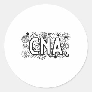 Pegatina Redonda Enfermería Certificada por Cna Atención Médica Per
