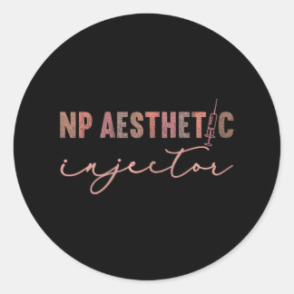 Pegatina Redonda Enfermería de clase baja PA NP Estética Botox inye