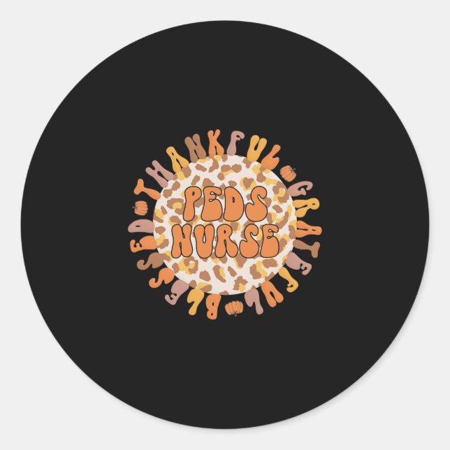 Pegatina Redonda Enfermería pediátrica de Enfermería para Niños de  (Anverso)