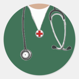 Pegatina Redonda Enfermero