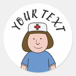 Pegatina Redonda Enfermero