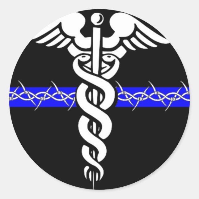 Pegatina Redonda Enfermero de corrección (Anverso)