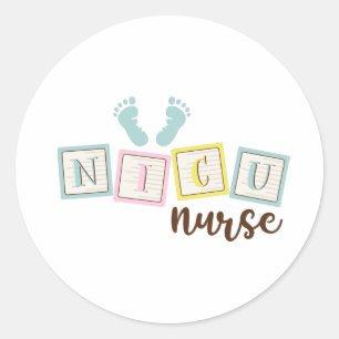 Pegatina Redonda Enfermero de NICU