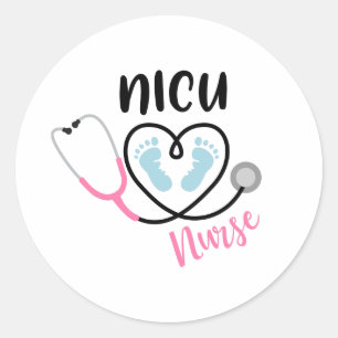 Pegatina Redonda Enfermero de NICU