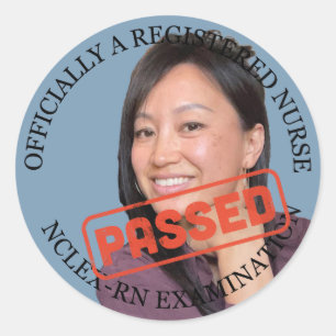 Pegatina Redonda enfermero personalizado de 3 pulgadas aprobado el