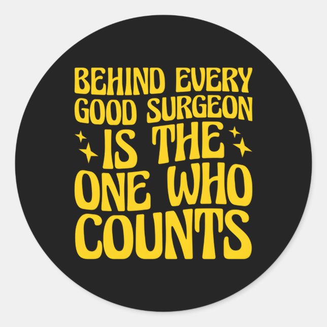 Pegatina Redonda Enfermero Técnico Quirúrgico Técnico (Anverso)