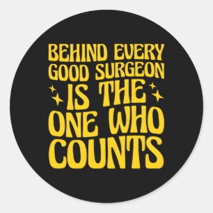 Pegatina Redonda Enfermero Técnico Quirúrgico Técnico