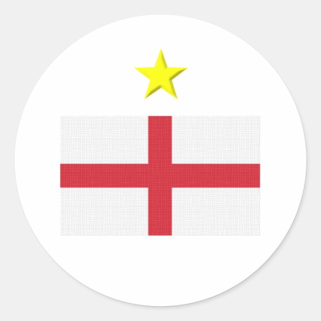 Pegatina Redonda Engaño en inglés (Anverso)