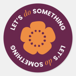 Pegatina Redonda EngenderHealth: Hagamos Algo - Stickers