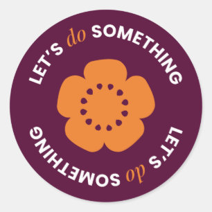 Pegatina Redonda EngenderHealth: Hagamos Algo - Stickers