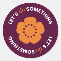 Pegatina Redonda EngenderHealth: Let's Do Something - Stickers
