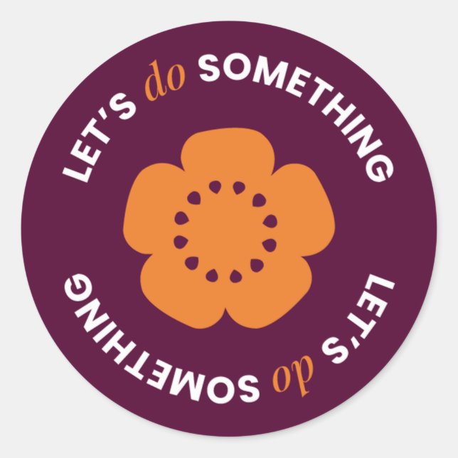 Pegatina Redonda EngenderHealth: Let's Do Something - Stickers (Anverso)