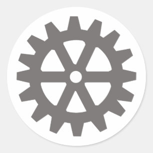 Pegatina Redonda Engranaje de bicicleta