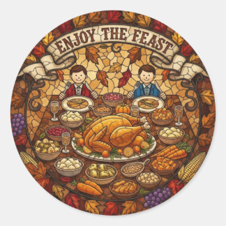 PEGATINA REDONDA ENJOY THE FEAST