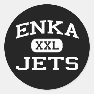 Pegatina Redonda Enka - Jets - High School - Candler Carolina del N