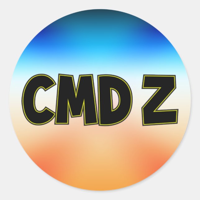 PEGATINA REDONDA ENLACE DE ANILLO CMD Z 3 (Anverso)