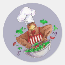 Pegatina Redonda Ensalada de cosecha