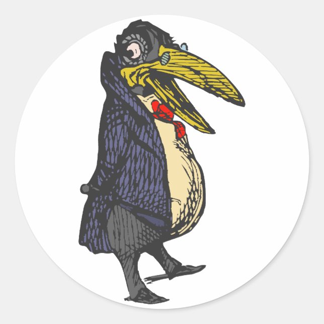 Pegatina Redonda enseña rabe academic raven (Anverso)