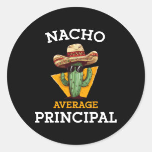 Pegatina Redonda Enseñanza escolar mexicana divertida y promedio de