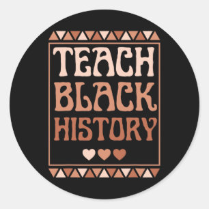 Pegatina Redonda Enseñar el mes de la historia negra al profesor af