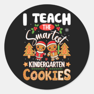 Pegatina Redonda Enseño Las Cookies Más Inteligentes De Los Docente