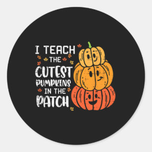 Pegatina Redonda Enseño Parche De Calabaza Más Cólera Halloween Cos