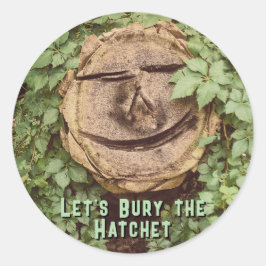 Pegatina Redonda "Enterremos al hacha"