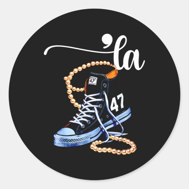 Pegatina Redonda Entiendo El Ignment Cute Shoes Election 2024 (Anverso)