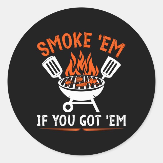 Pegatina Redonda Entomofagia Bug Eaters Grilling Quote Insect Prote (Anverso)