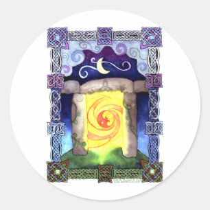 Pegatina Redonda Entrada céltica