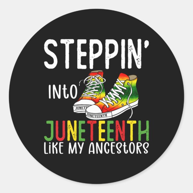 Pegatina Redonda Entrar En Jungénesis Como Mis Ancestros Felices Ju (Anverso)