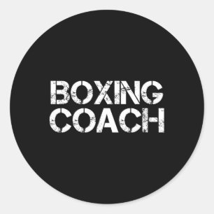 Pegatina Redonda Entrenador de Boxeo Equipo de Enseñanza Shirt Depo