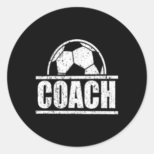 Pegatina Redonda Entrenador de Fútbol Personal de Entrenamiento Dep