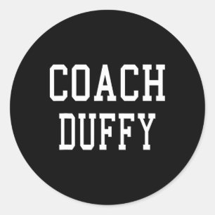 Pegatina Redonda Entrenador Duffy Fútbol Personalizado Equipo de Fú