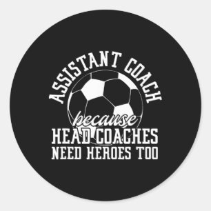 Pegatina Redonda Entrenador Instantáneo de Fútbol Porque los Entren