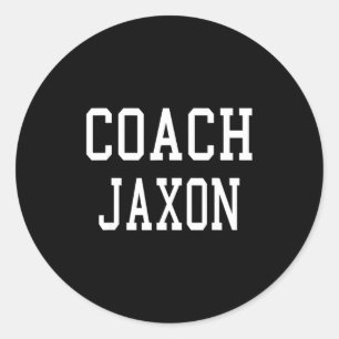 Pegatina Redonda Entrenador Jaxon Personalizado Fútbol Fútbol Ameri