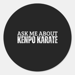 Pegatina Redonda Entrenador kenipo estadounidense me pregunta por k